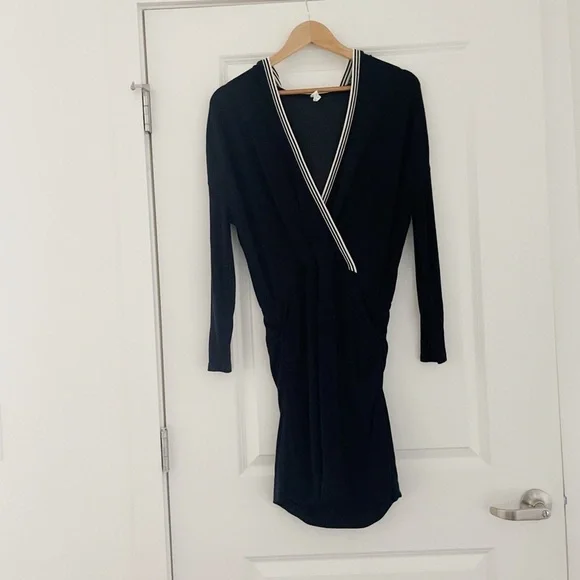 Anthropologie Daily Practice Ruched Knit Hooded Mini Dress Long Sleeves - Picture 5 of 10